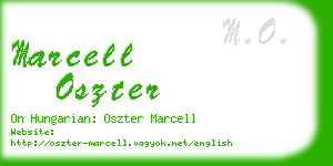 marcell oszter business card